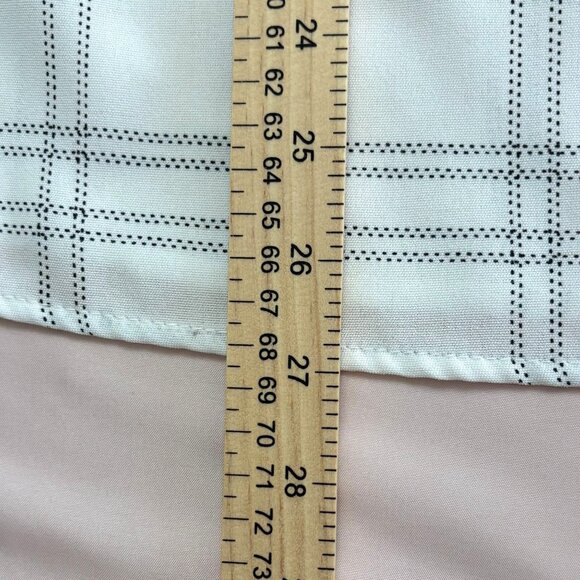 Bloomchic - Plaid Flutter Sleeve Pullover Blouse - White/Black - Size 14-16 - Picture 5 of 8